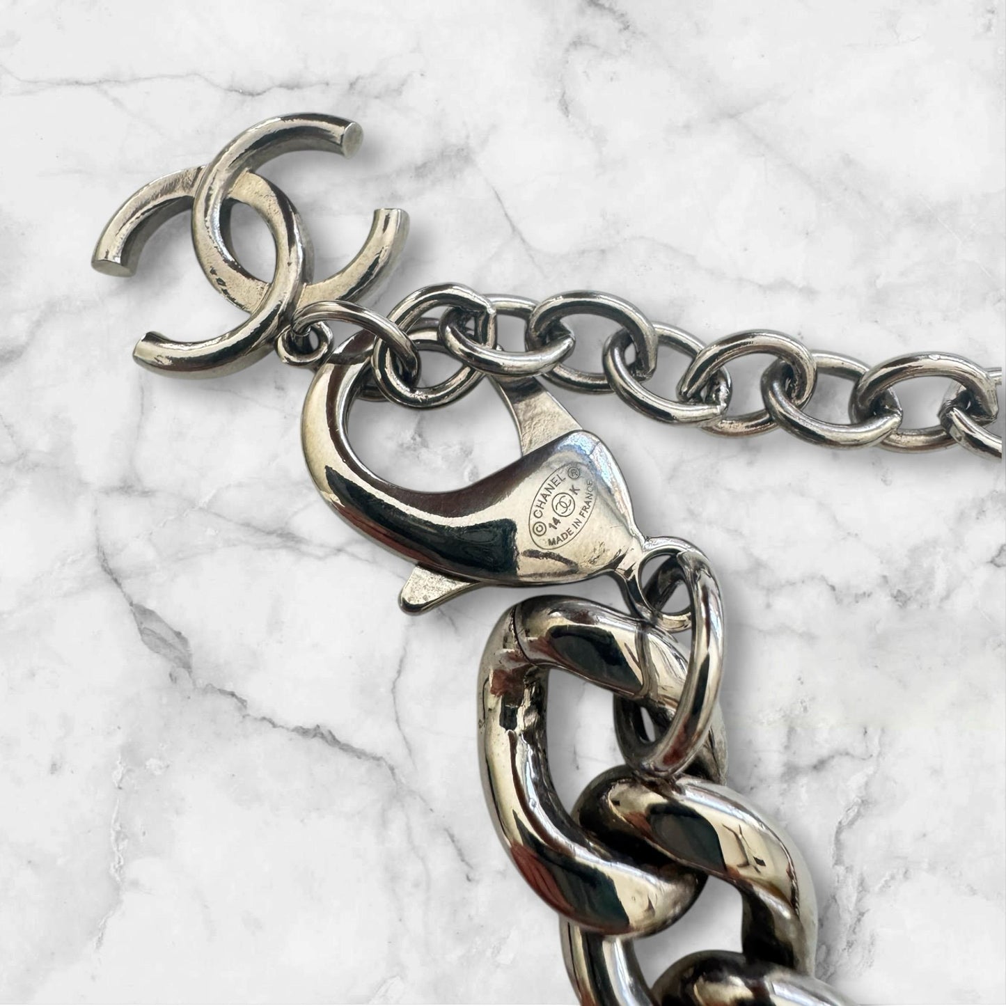 Chanel 2014 Supermarket Collection Black Clear CC Padlock Necklace