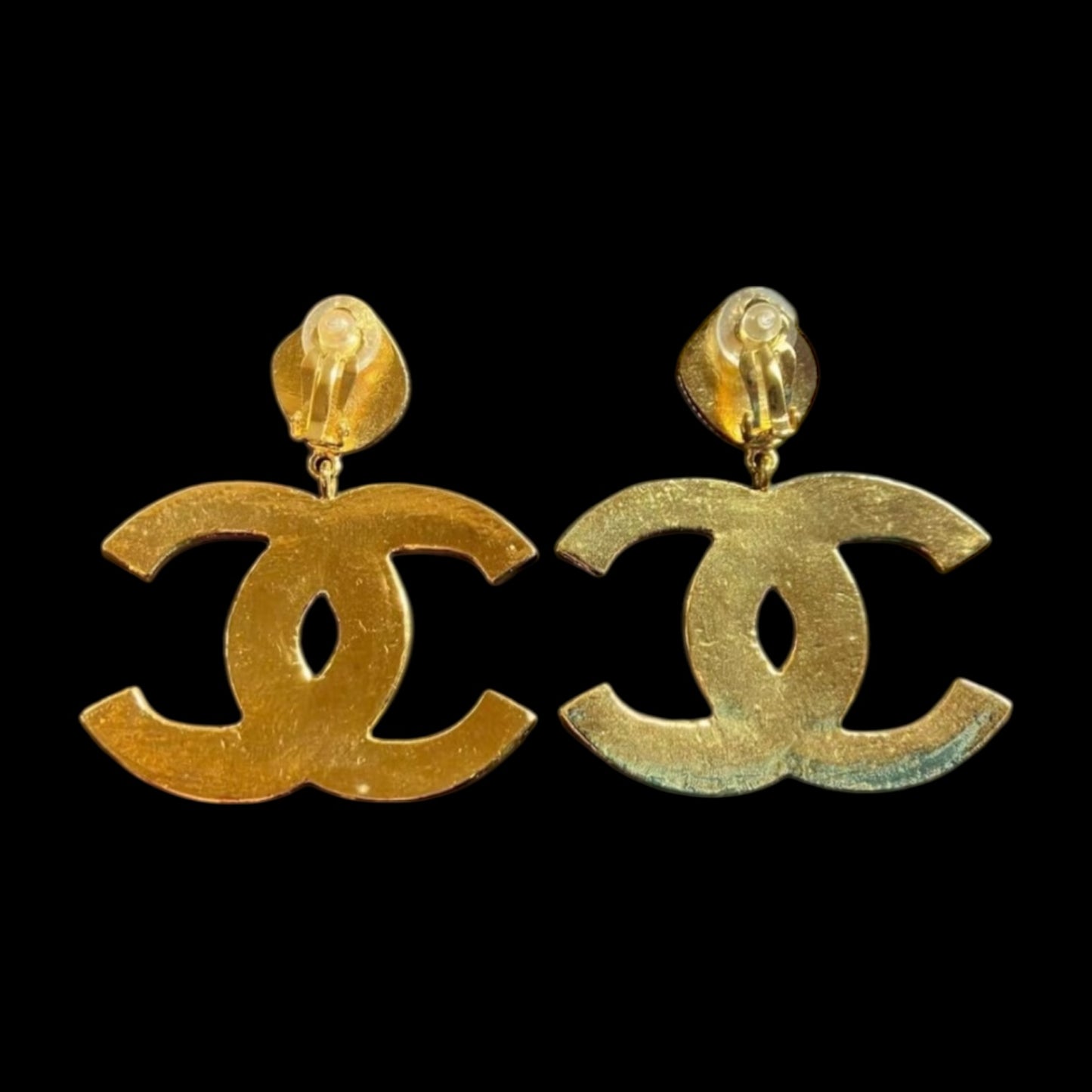 Chanel 2019 Egyptian Black Nile Jumbo CC Earrings