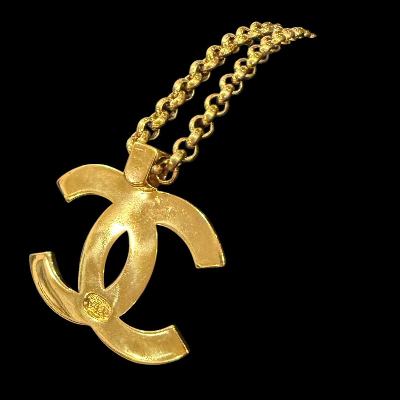 Chanel 1998 CC Logo Interlocking Rolo Chain Necklace