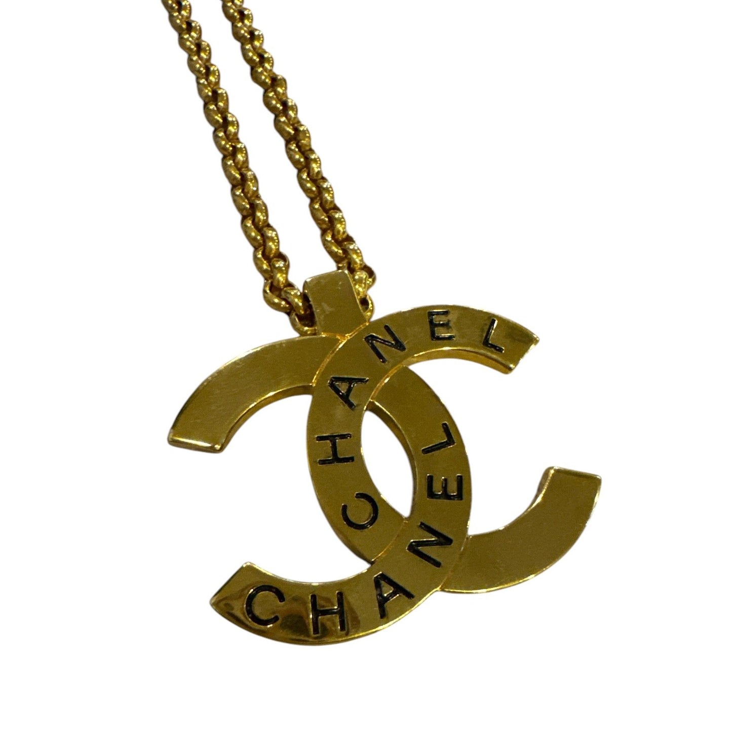 Chanel 1998 CC Logo Interlocking Rolo Chain Necklace