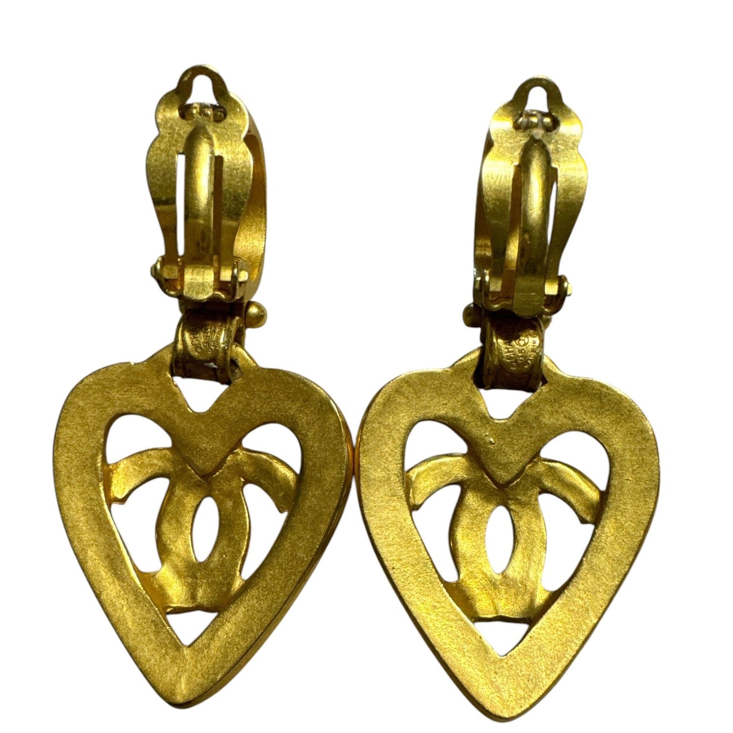 Chanel 1995 Barbie Collection Heart Dangle Earrings