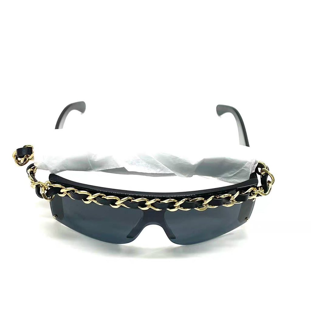 Chanel 1992 runway chain sunglasses