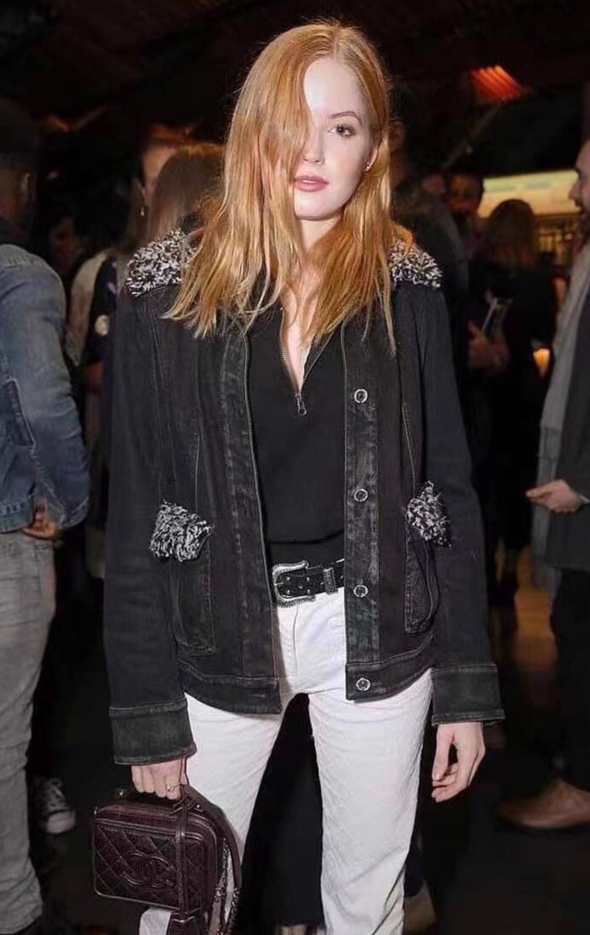 Chanel 2016 Washed Charcoal Black Denim Jacket