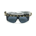 Chanel 1992 runway chain sunglasses