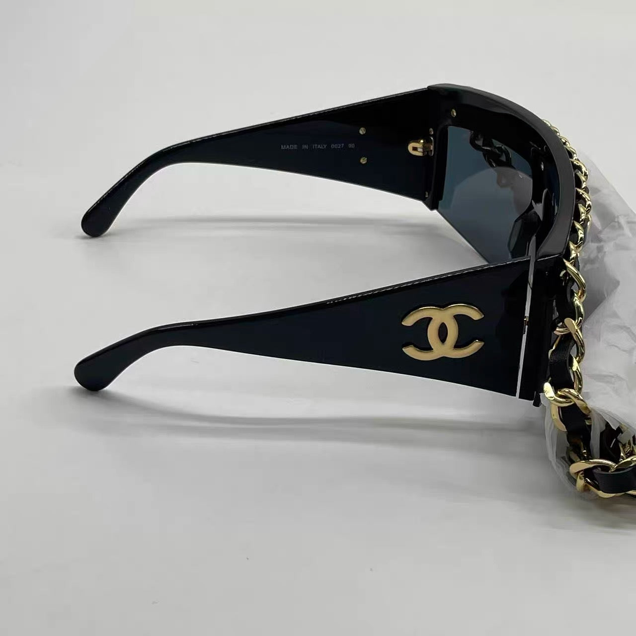 Chanel 1992 runway chain sunglasses