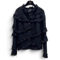 Chanel 2014 Paris Dallas Fringe Black Jacket Sz 38