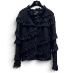 Chanel 2014 Paris Dallas Fringe Black Jacket Sz 38