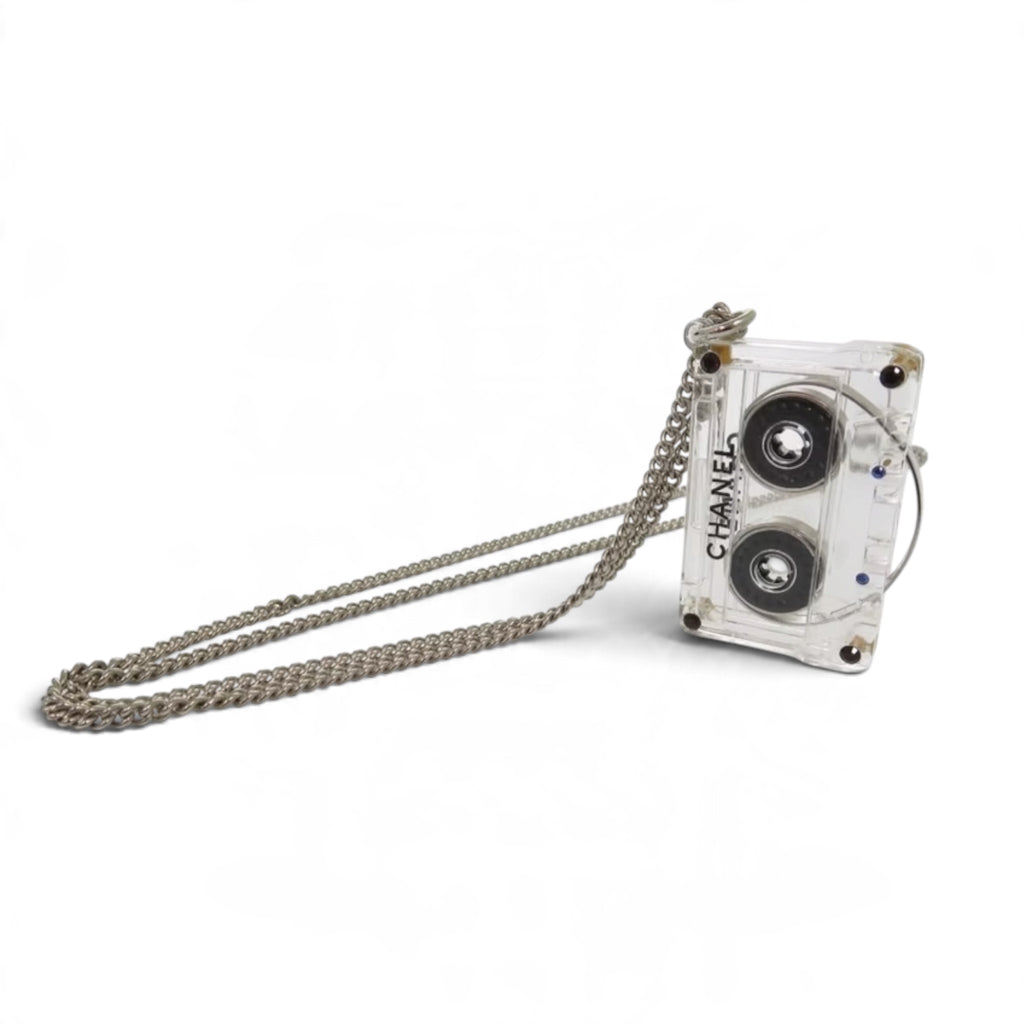 Chanel 2004 Cassette Tape CC Letter Logo Pendant Necklace