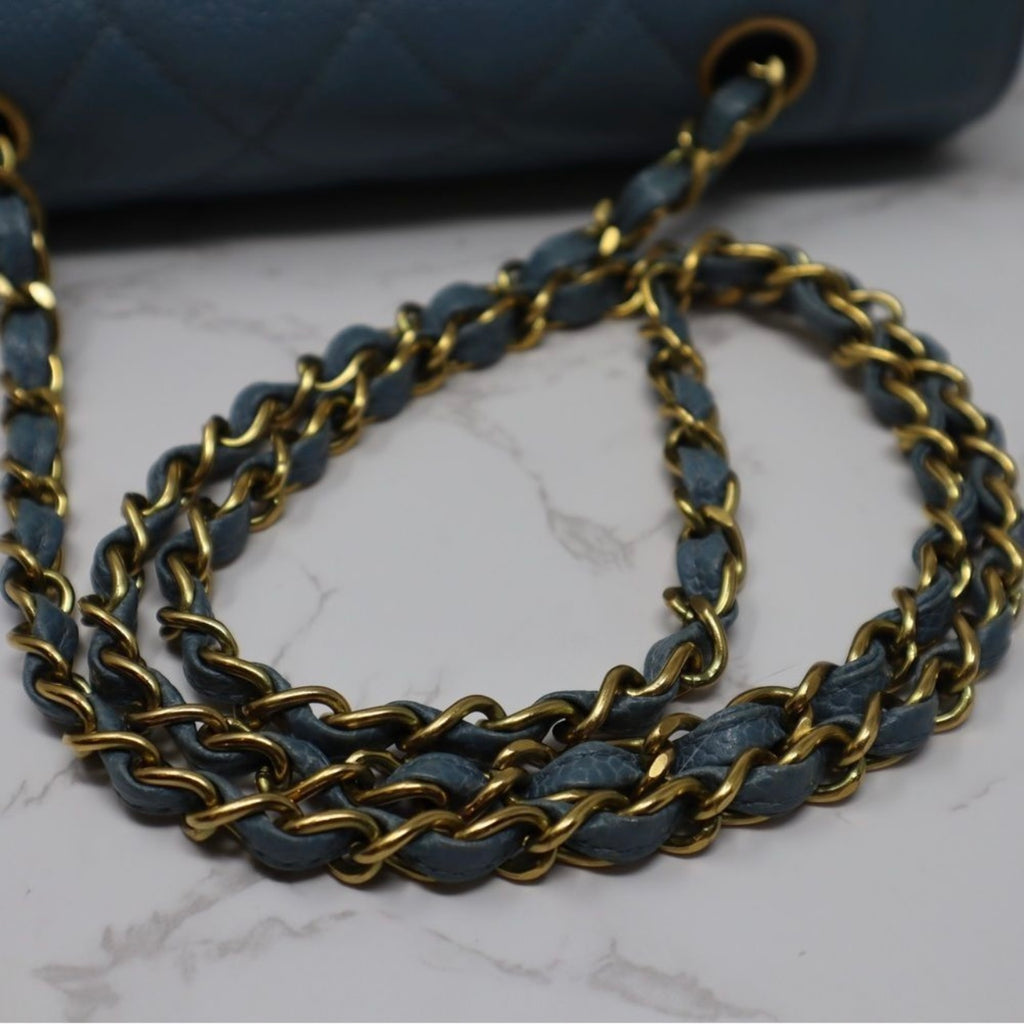 Chanel Diana Baby Blue Caviar
