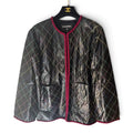 Chanel 2017 Data Center Runway Black Quilted Lambskin Leather Jacket Sz 38