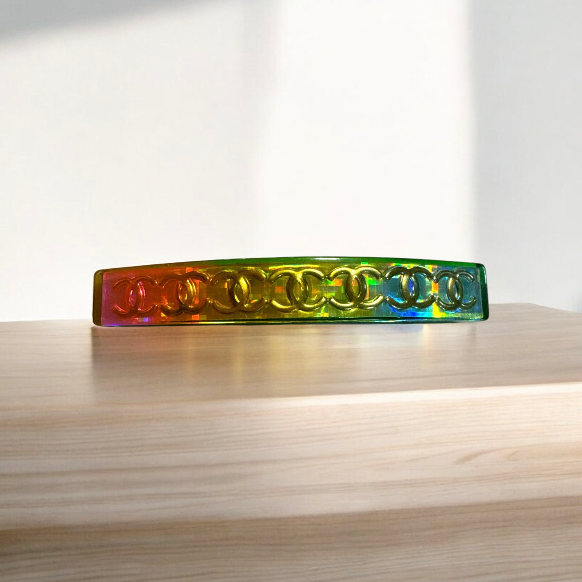 Chanel 1997 CC Iridescent Hair Barrette