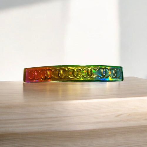 Chanel 1997 CC Iridescent Hair Barrette