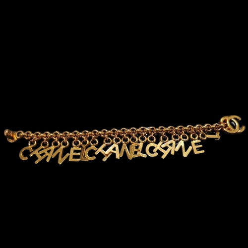 Chanel 1996 Vintage Letter Logo Turnlock Bracelet