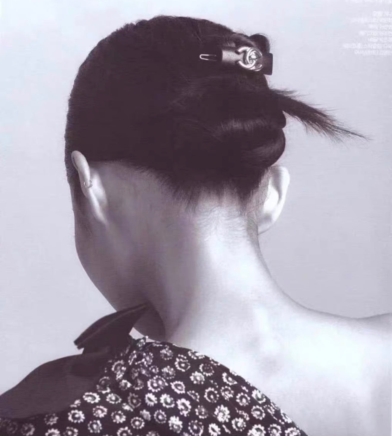 Chanel 2021 Jumbo Turnlock Black Lambskin Hair Clip Barrette