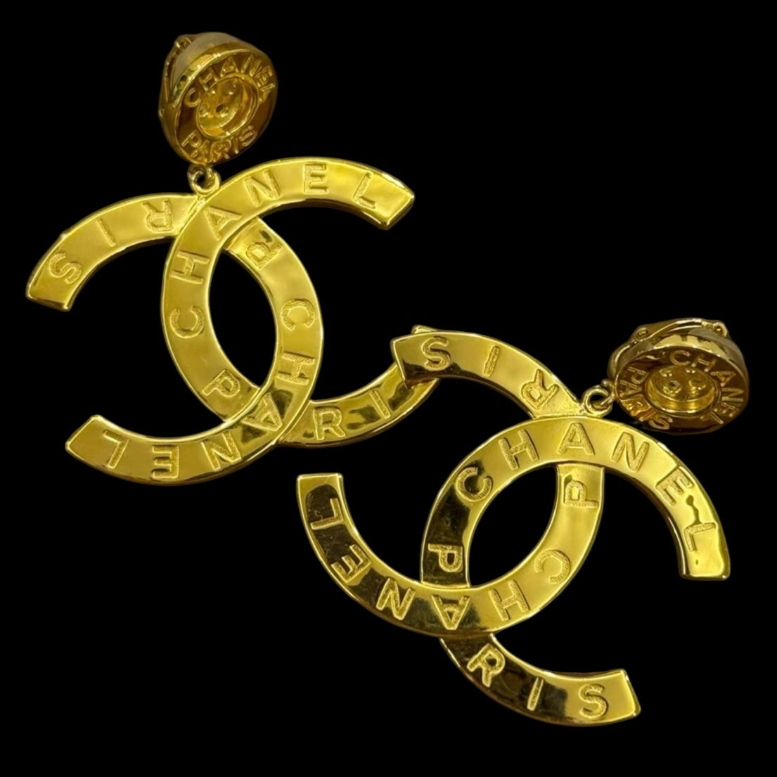 Chanel 2020 Paris Button Clip On Earrings