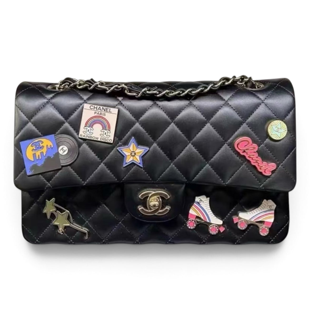 Chanel 2024 Lambskin Hollywood Charm Double Flap Medium Bag