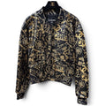 Chanel 2019 Metiers d'Art Graffiti Black Gold Bomber Leather Jacket