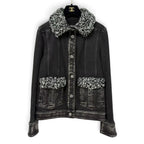 Chanel 2016 Washed Charcoal Black Denim Jacket