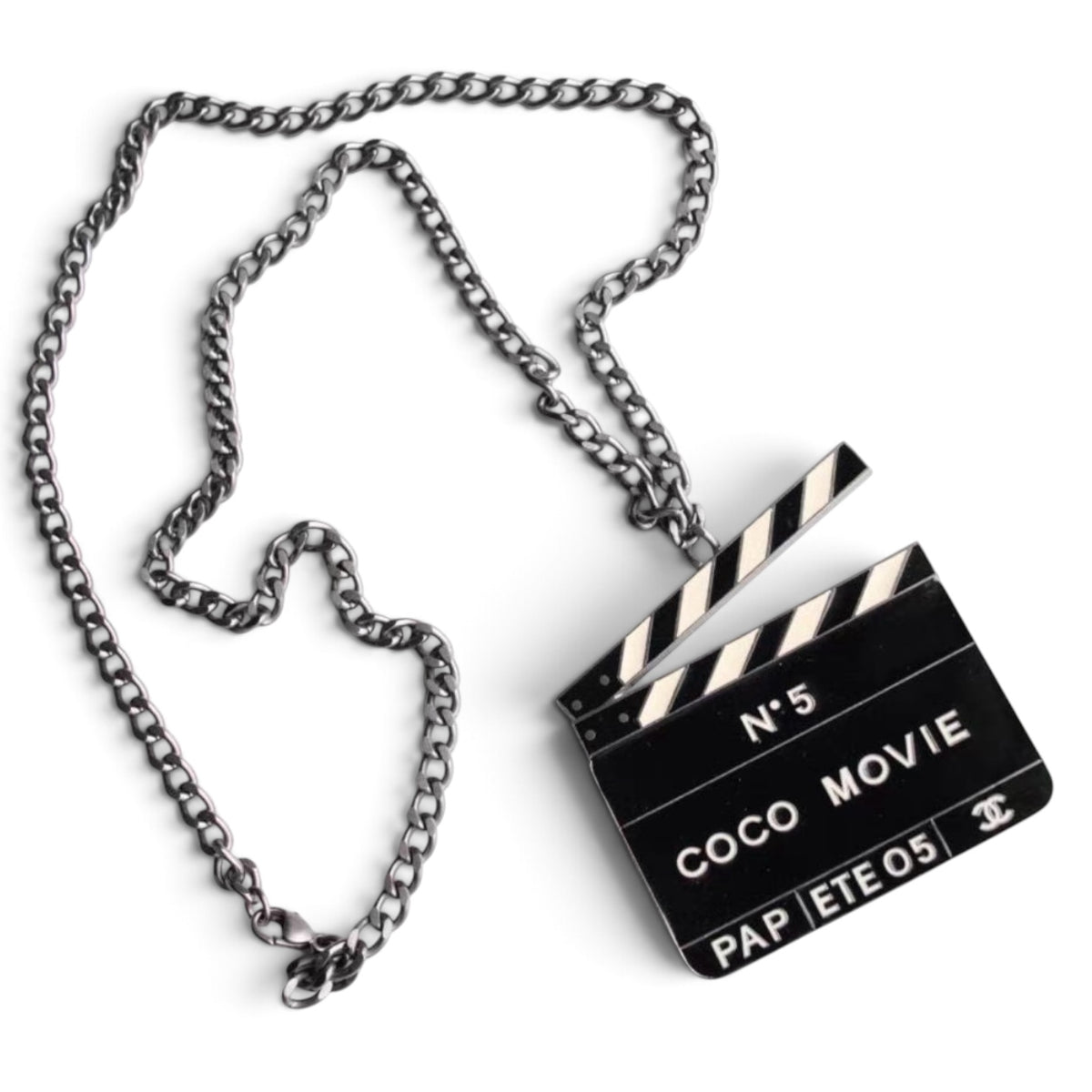 Chanel 2005 Coco Movie Clapperboard Long Necklace