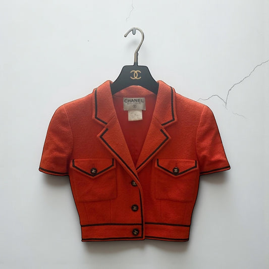 Chanel 1995 Barbie Collection Bolero Cropped Jacket Red Size 40