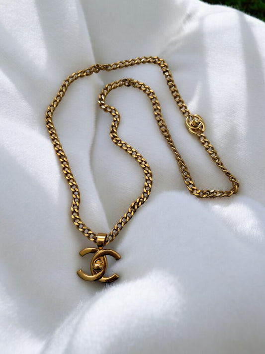 Chanel 1996 Long Double Turnlock Necklace