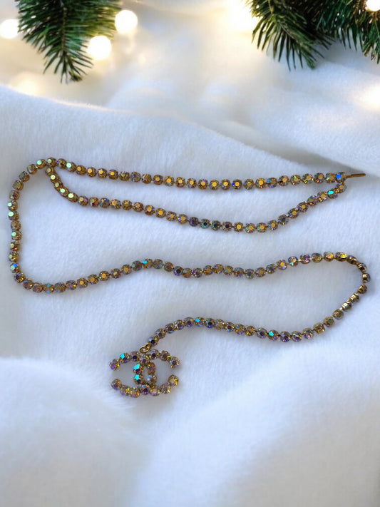Chanel 1995 Barbie Collection Aurora Rhinestones Belt