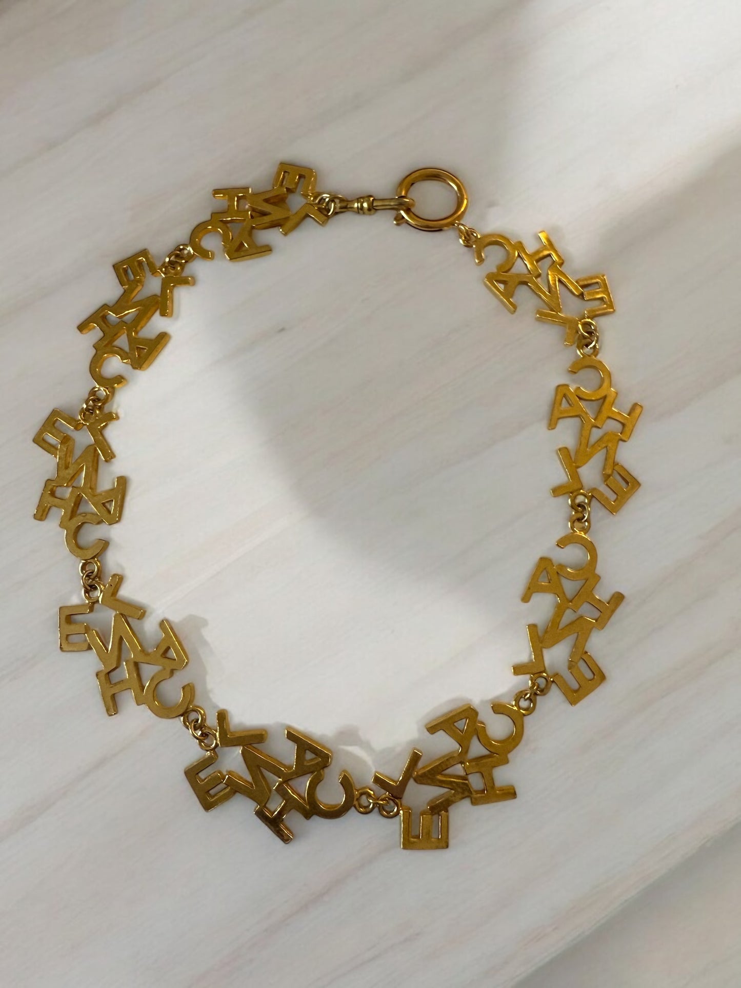 Chanel 70-80s Letter Logo Choker Necklace