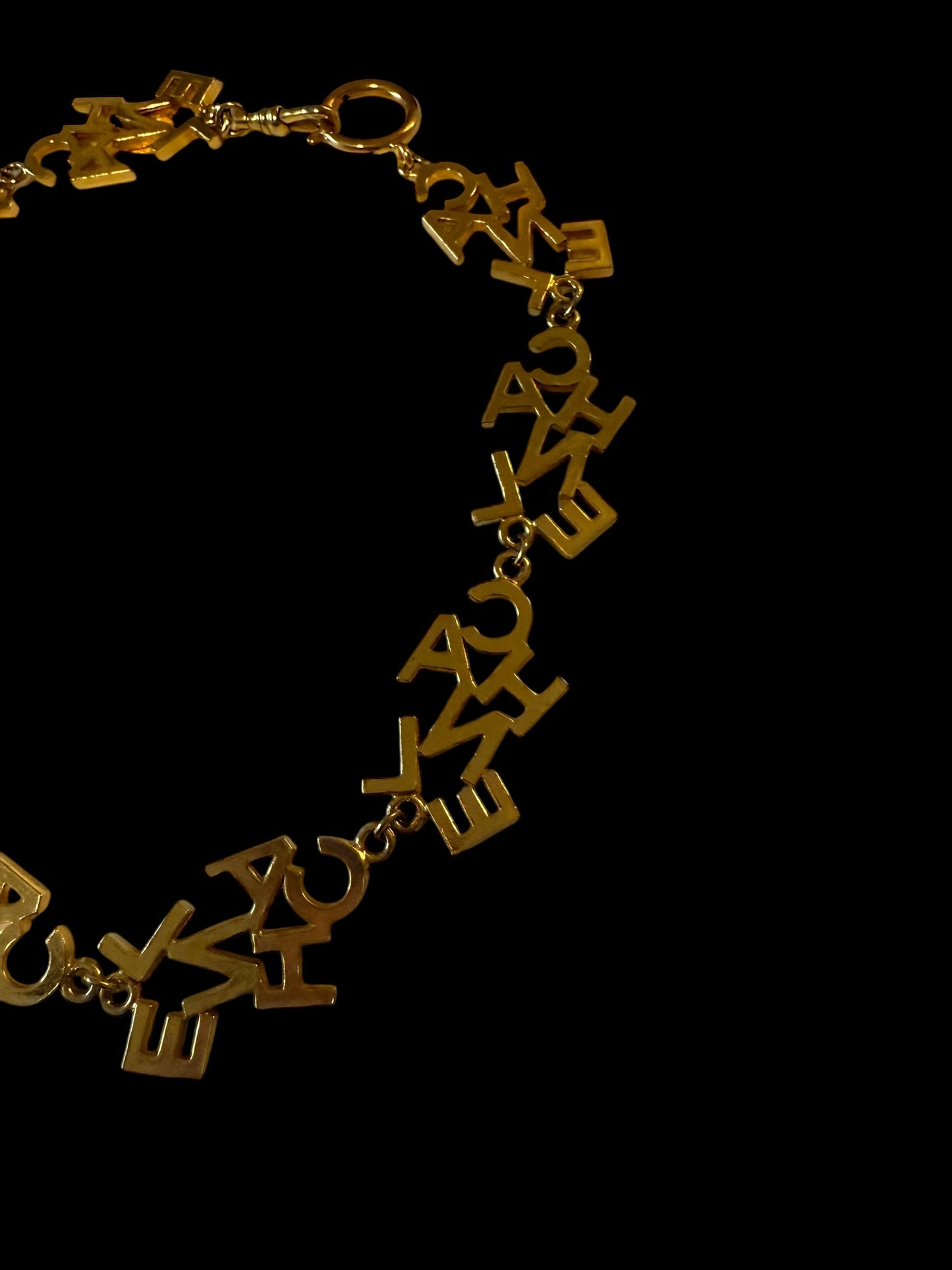 Chanel 70-80s Letter Logo Choker Necklace