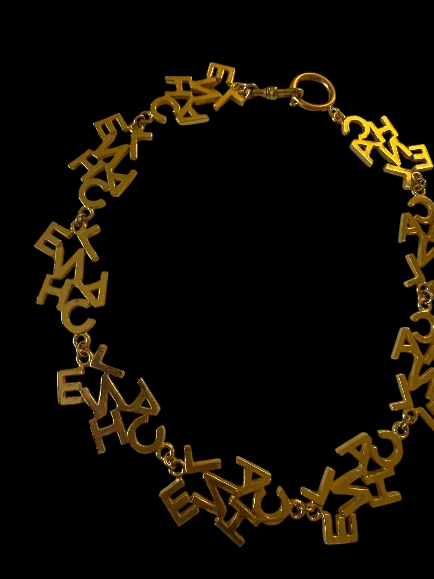 Chanel 70-80s Letter Logo Choker Necklace