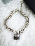 Chanel 2014 Supermarket Collection Black Clear CC Padlock Necklace