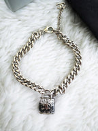 Chanel 2014 Supermarket Collection Black Clear CC Padlock Necklace