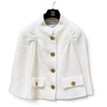 Chanel 2018 Greece Collection Owl White Tweed Jacket #1939