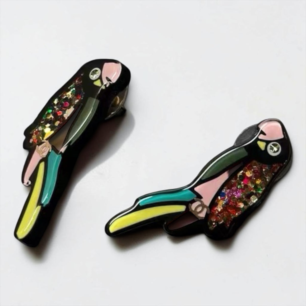 Chanel 2017 Coco Cuba Parrot Small Earrings