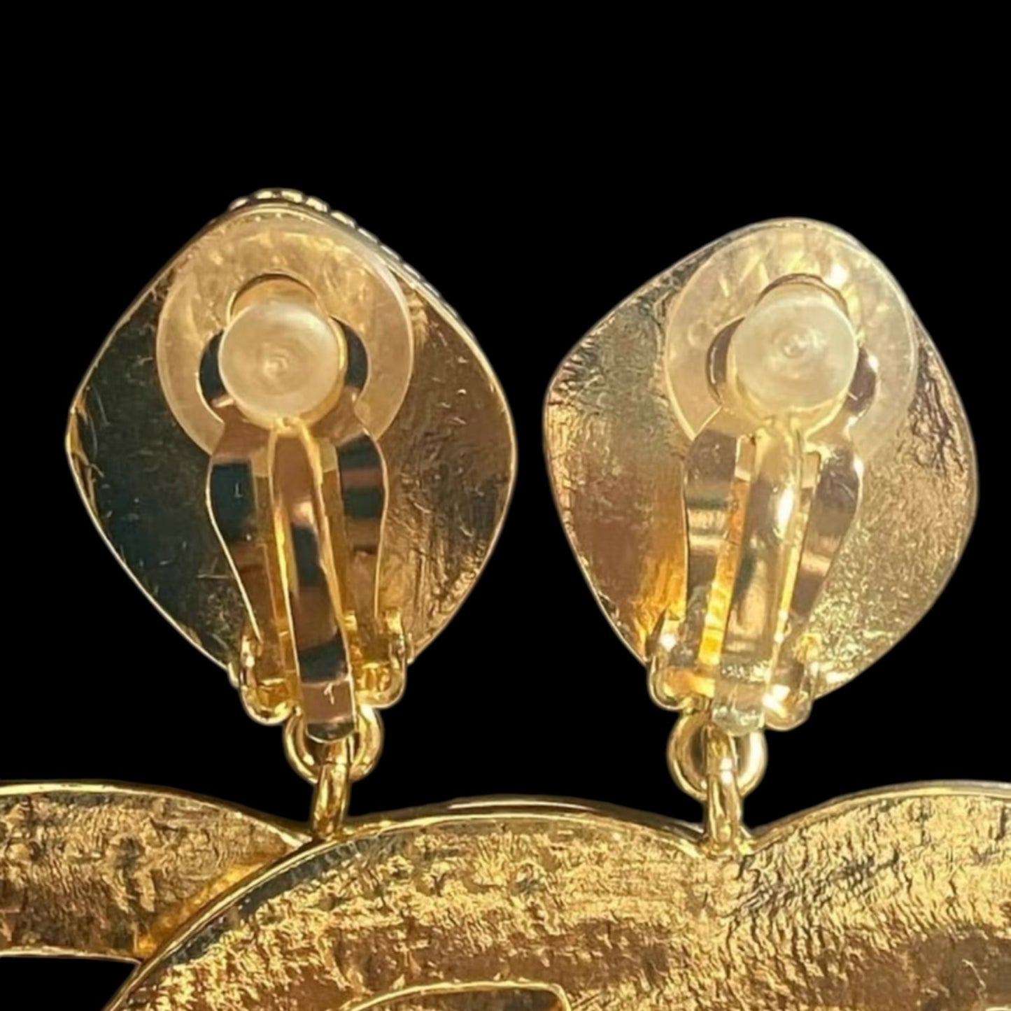 Chanel 2019 Egyptian Black Nile Jumbo CC Earrings