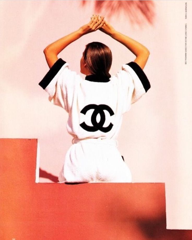 Chanel Vintage 1992 White TerryCloth Bathrobe Coat w/drawstring