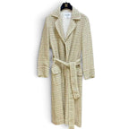 Chanel 2017 Paris Cuba Runway Beige Multicolor Tweed Long Jacket Coat – Size 34