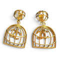 Chanel Vintage 1993 Birdcage Clip On Earrings