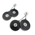 Chanel 2004 Vinyl Record Double CC Pierced Earrings