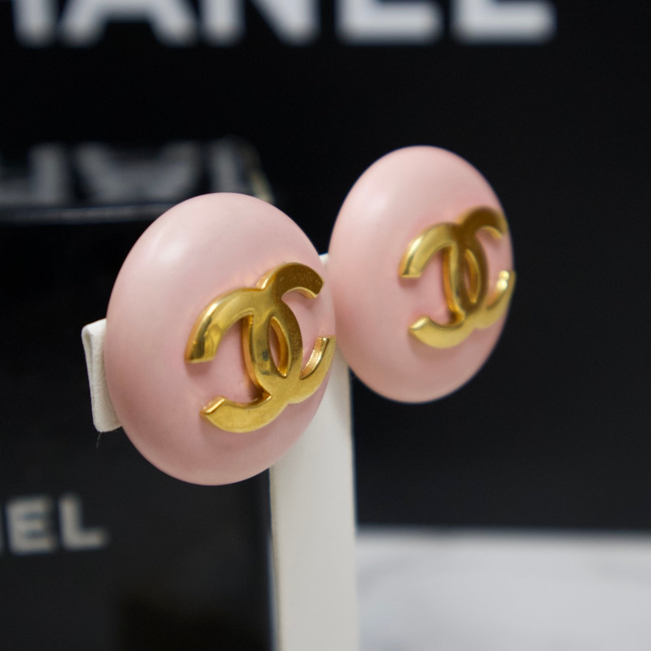 Chanel 80s Button Earrings - Clip On