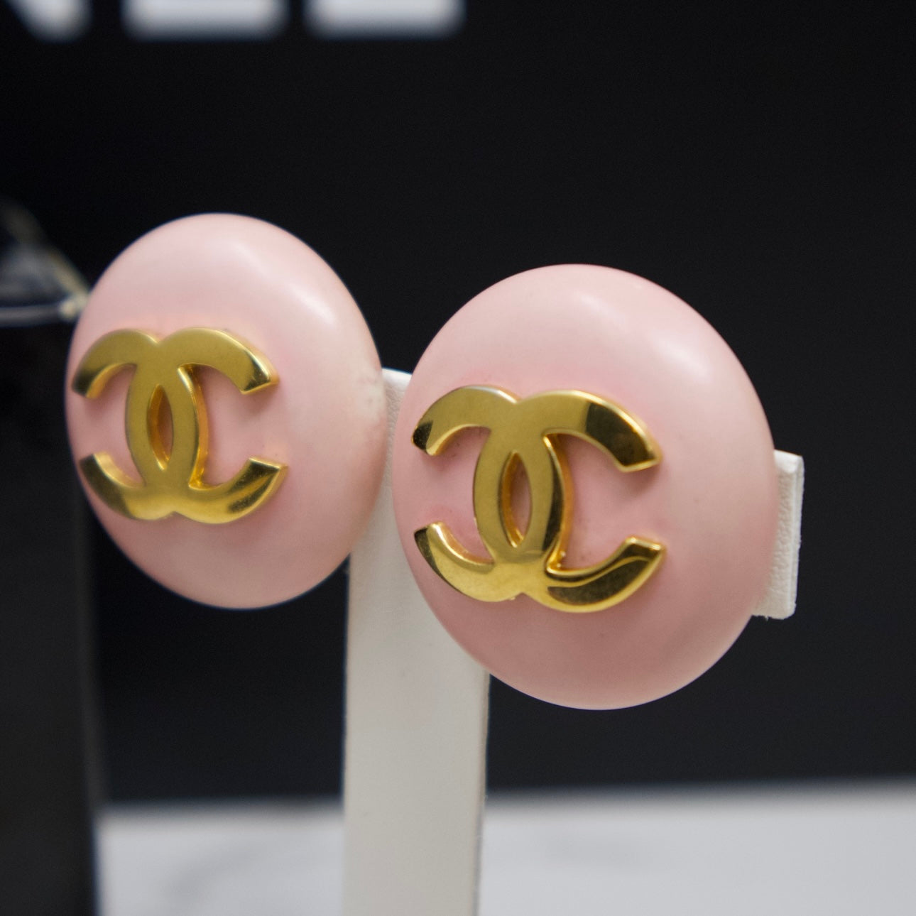 Chanel 80s Button Earrings - Clip On