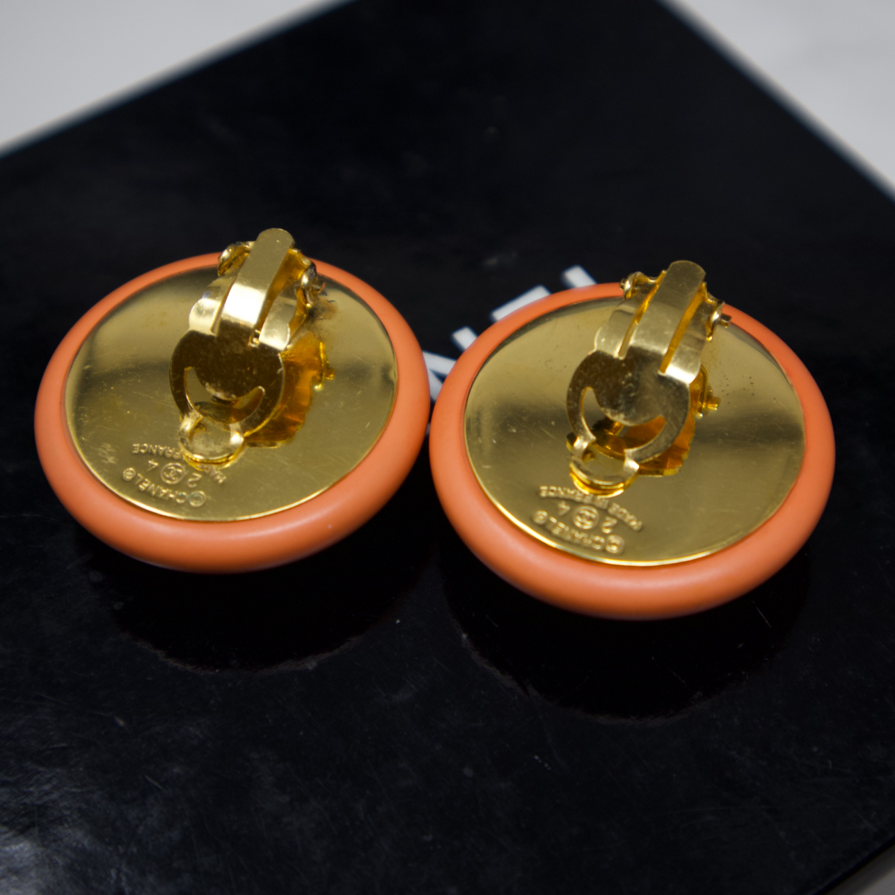 Chanel 80s Button Earrings - Clip On