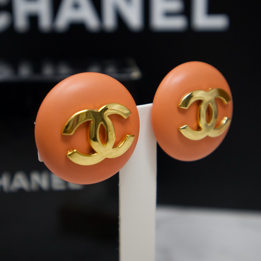 Chanel 80s Button Earrings - Clip On