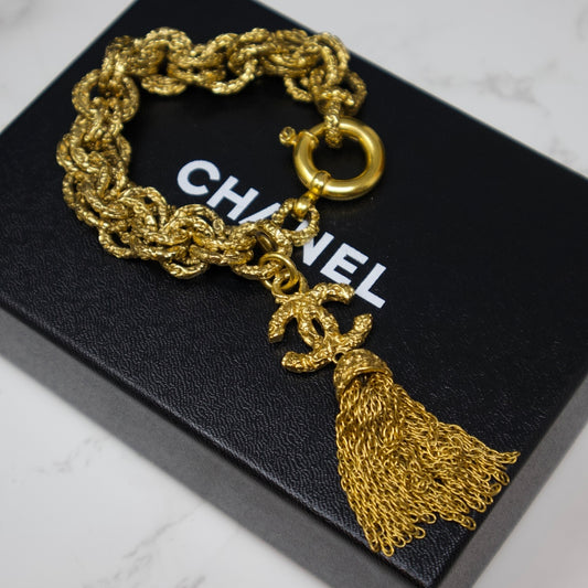 Chanel Vintage '93 Lava Tassel Bracelet